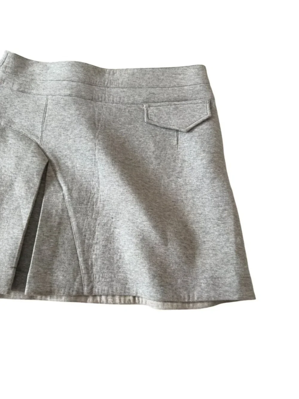 DEREK LAM 10 CROSBY Gray Pleated Jersey Skirt Size 4